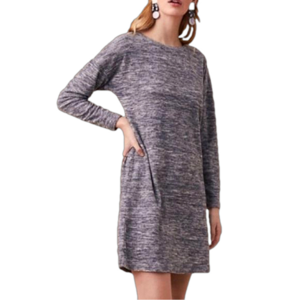 Lou & Grey Heathered Gray Super Soft Terry Dress Size XS